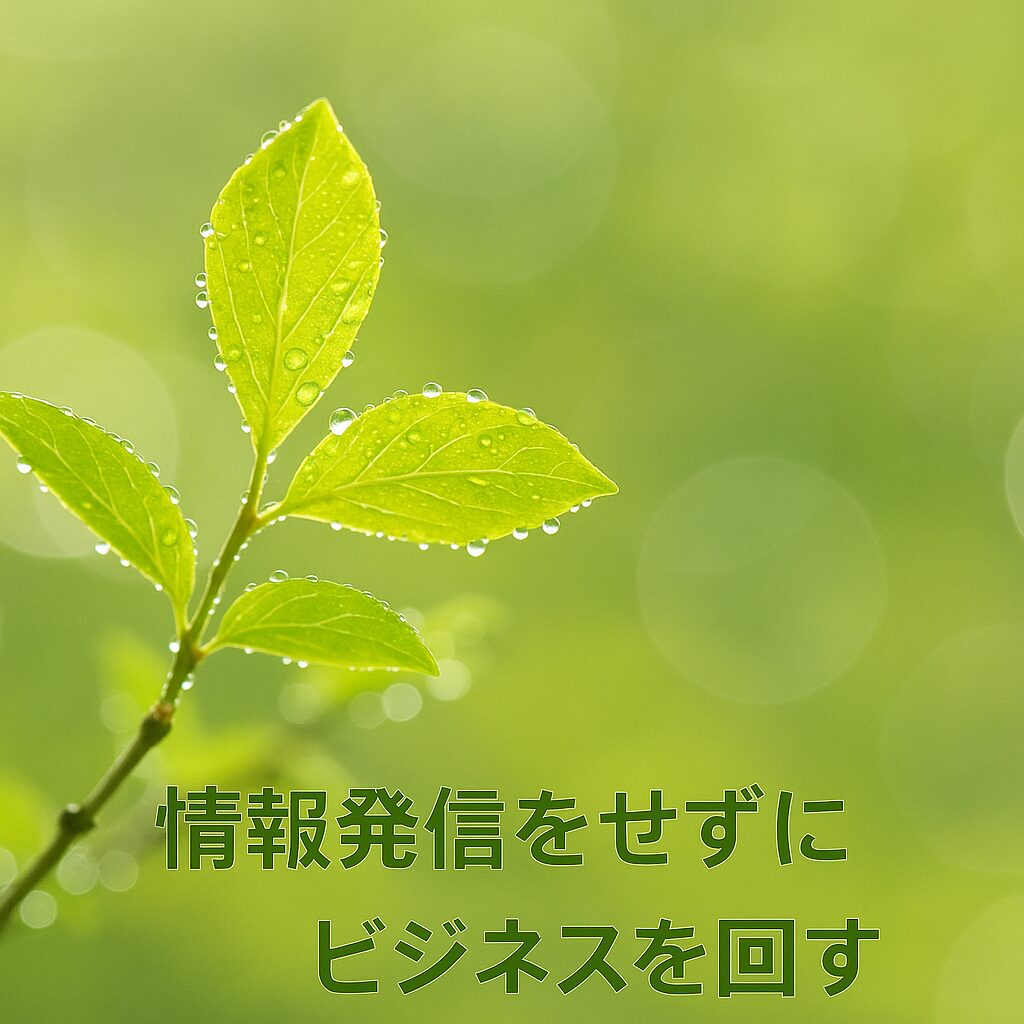 情報発信をせずにビジネスを回す