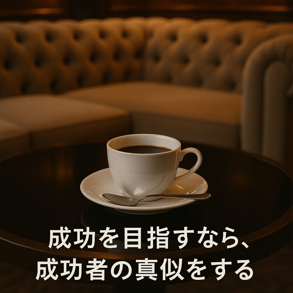 成功を目指すなら、成功者の真似をする